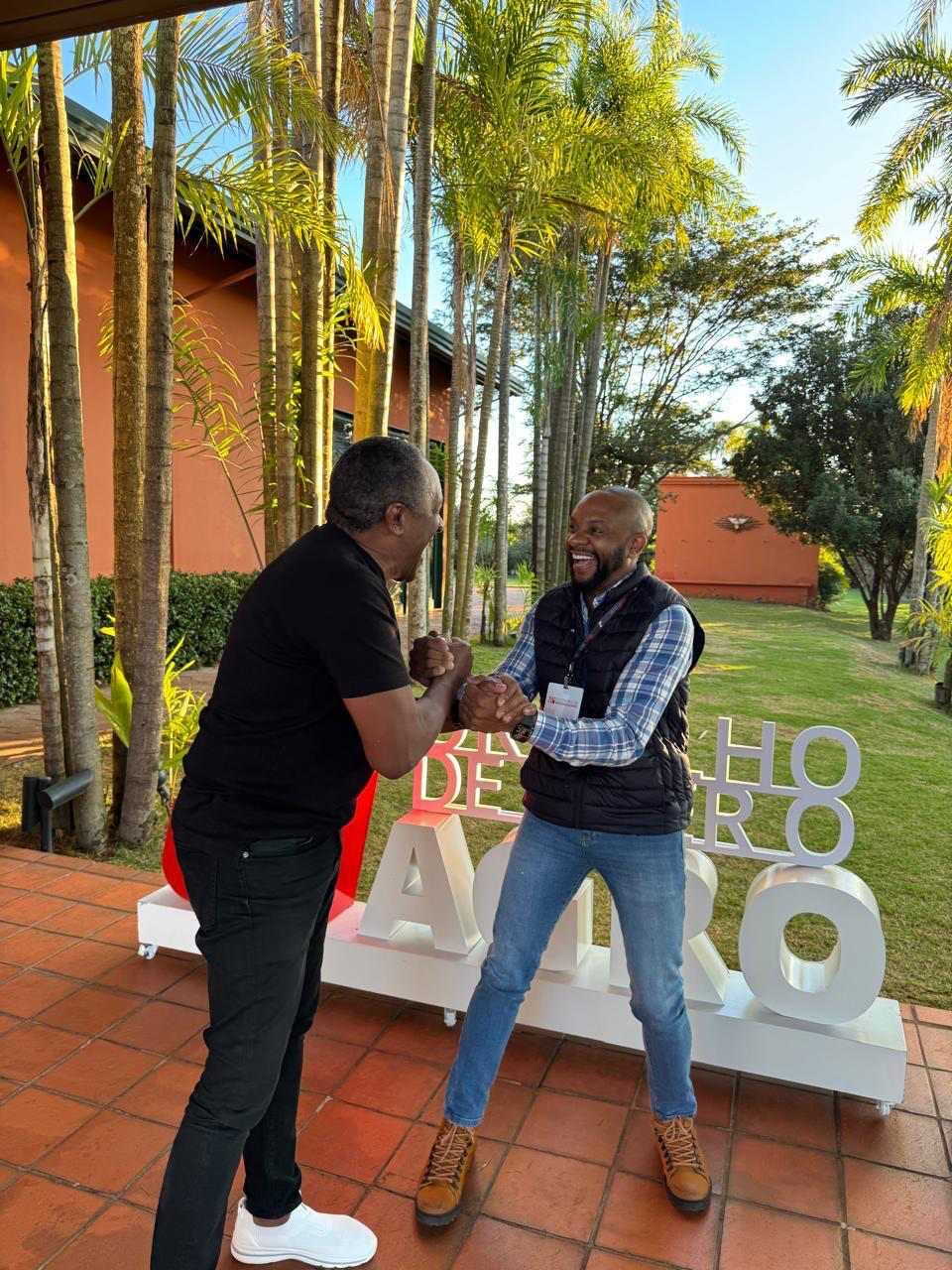 Thiago Bento em momento de networking no agro